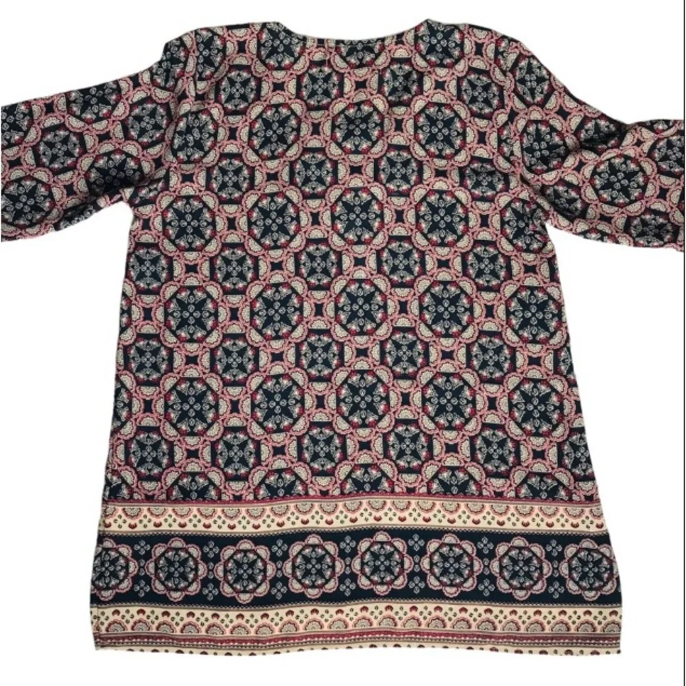 Abercrombie A&F Boho Tie V-Neck Bell Sleeve Blouse Top Peasant Hippie EUC SZ XS
